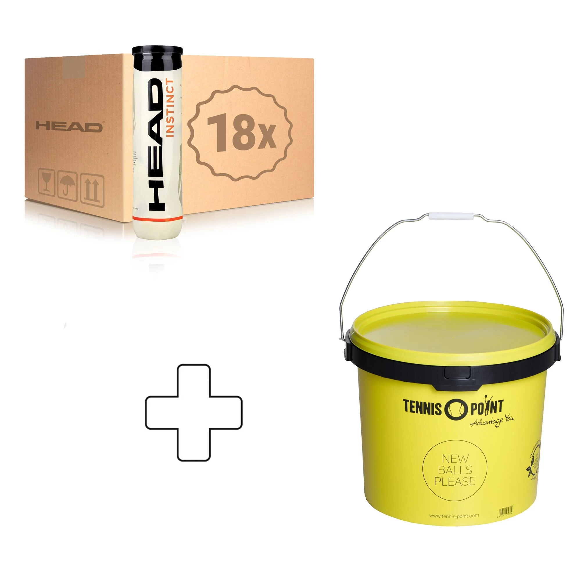 Head Instinct 18x 4er Dose Plus Balleimer, Rund 1 Head Instinct 18x 4er Dose Plus Balleimer, Rund