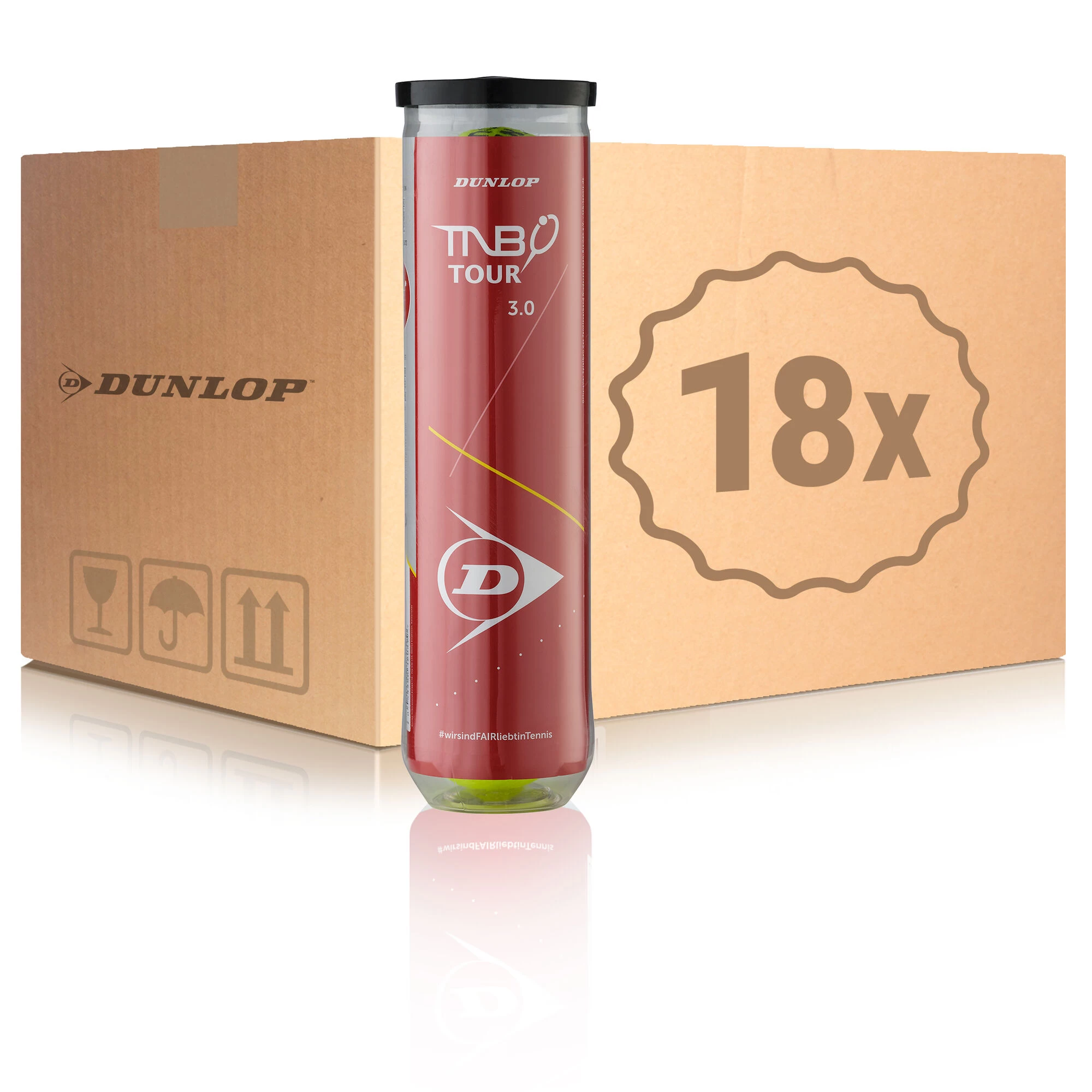 Dunlop TNB Tour 3.0 18x 4er Dose Im Karton 1 Dunlop TNB Tour 3.0 18x 4er Dose Im Karton