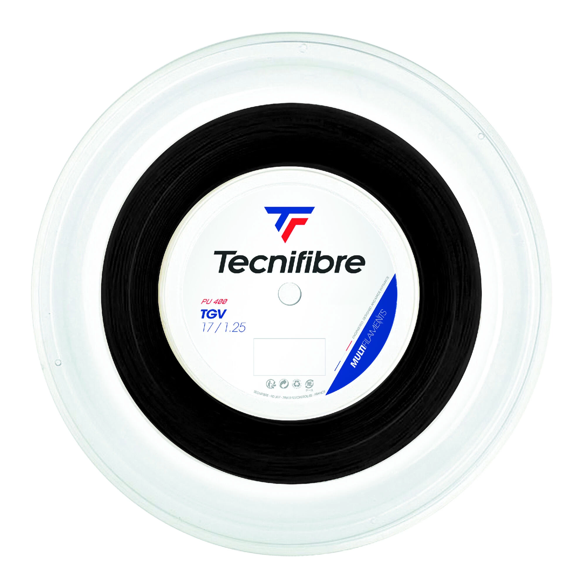 TECNIFIBRE TGV 200m Saitenrolle - Schwarz 1 TECNIFIBRE TGV 200m Saitenrolle - Schwarz