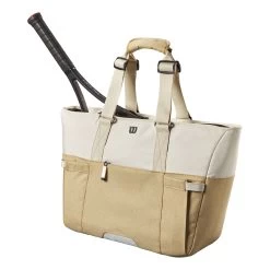 Wilson Women's Tote Sporttasche - Weiß, Khaki -Geschäft für Tennisausrüstung 0238500000 11