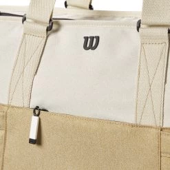 Wilson Women's Tote Sporttasche - Weiß, Khaki -Geschäft für Tennisausrüstung 0238500000 12