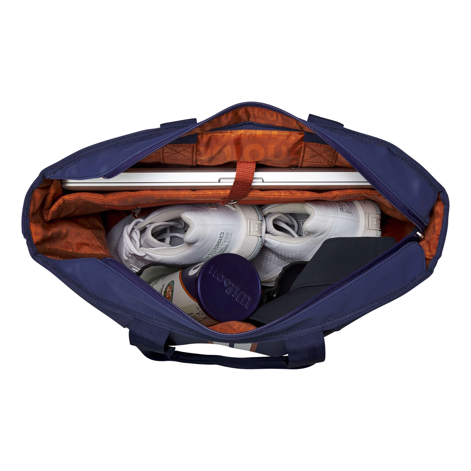 Wilson Roland Garros Premium Tote Sporttasche - Dunkelblau, Creme 1 Wilson Roland Garros Premium Tote Sporttasche - Dunkelblau, Creme
